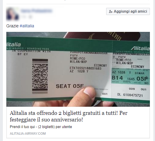 Alitalia Gratis